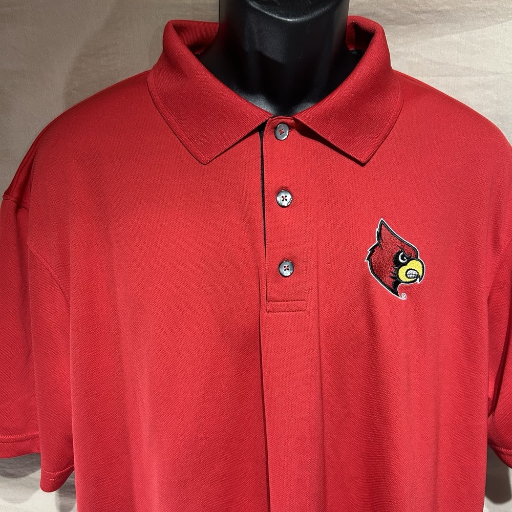 Rivalry Threads Louisville Cardinals Polo Shirt Mens 2XL Red NCAA Golf UofL